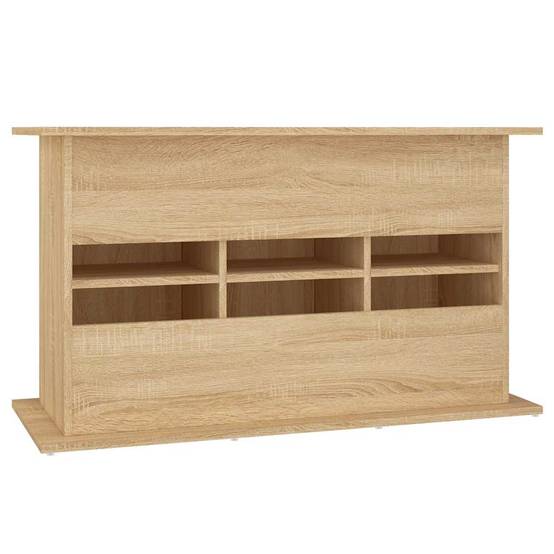 Meuble Aquarium Bois Ingénierie avec Rangement 6 Portes pour Salon Chêne Sonoma - ComfortXL Outdoor Living - Image 8