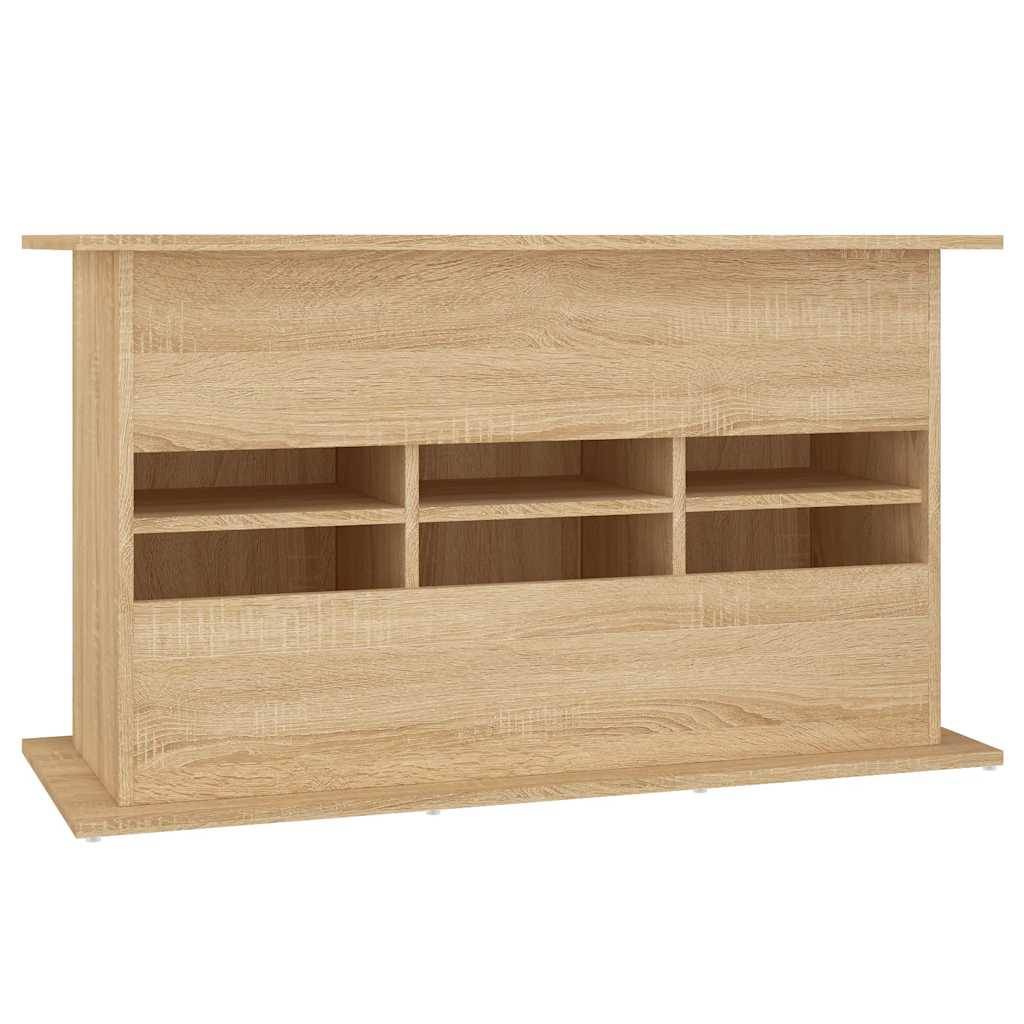 Meuble Aquarium Bois Ingénierie avec Rangement 6 Portes pour Salon Chêne Sonoma - ComfortXL Outdoor Living - Image 8