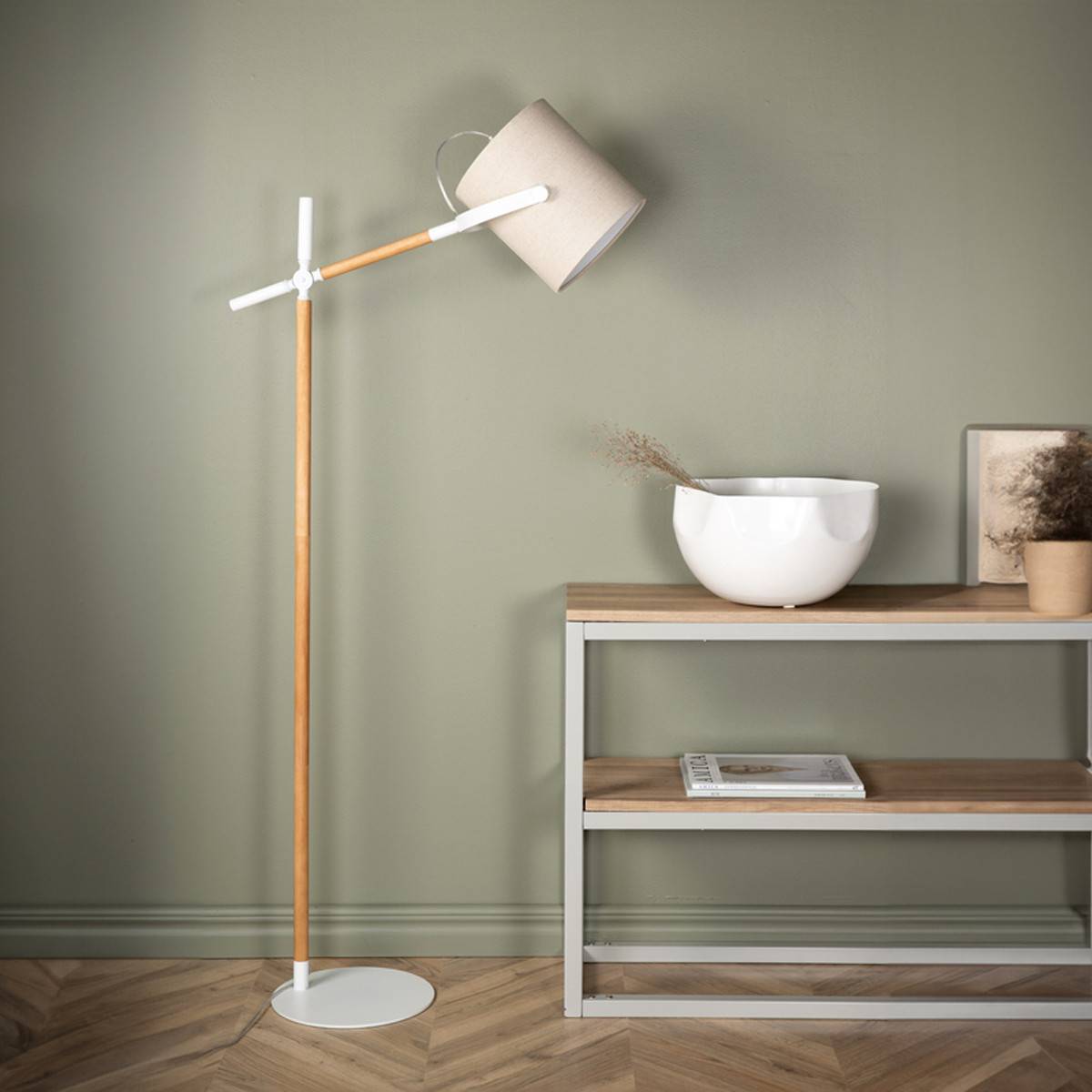 Lampadaire Design "Dennis" 156cm Blanc - Image 7
