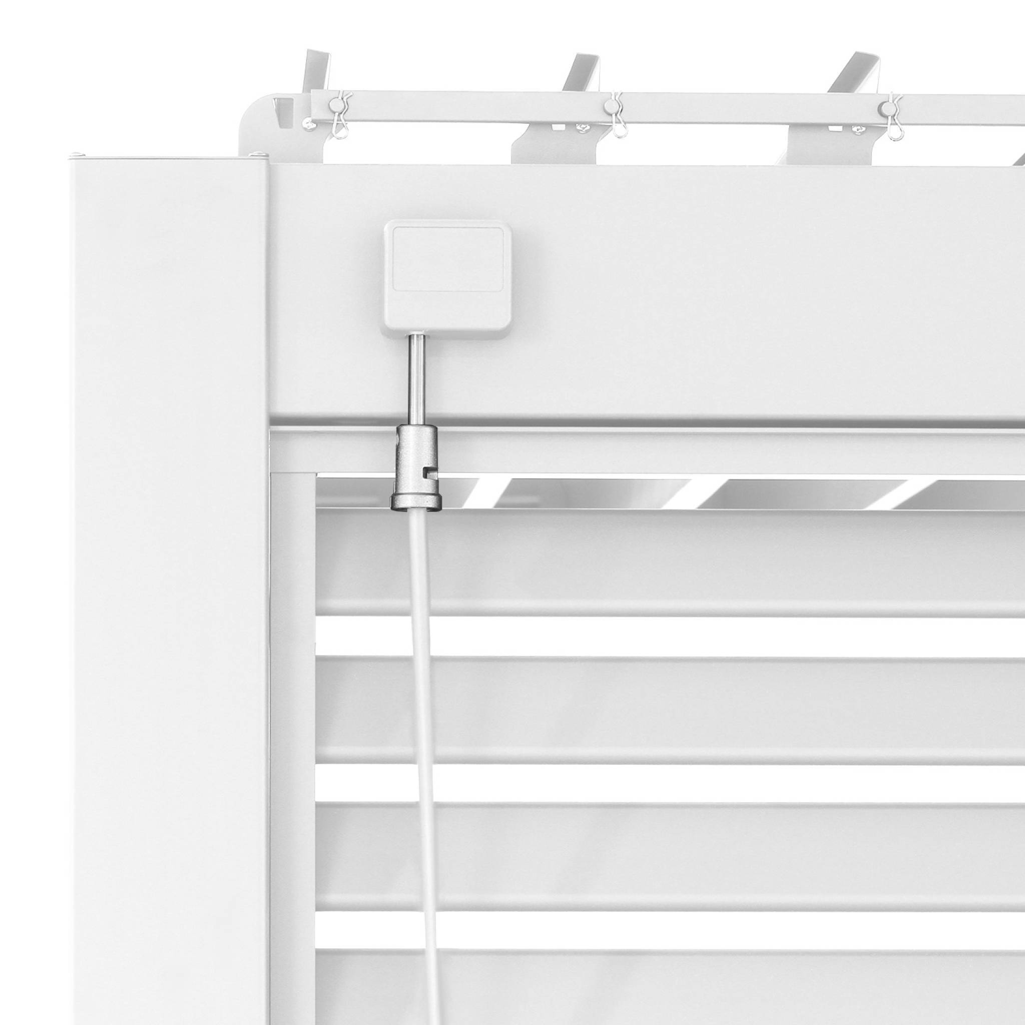 sweeek - Pergola bioclimatique aluminium adossée 4x3m + 3 persiennes 130cm blanc Triomphe | sweeek - Image 5