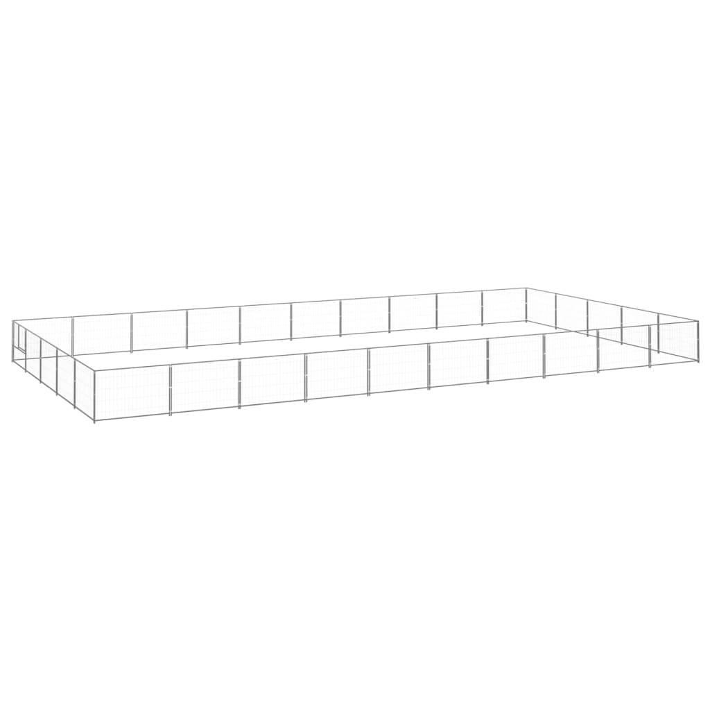 Vidaxl - Chenil Argenté 50 m² Acier vidaXL 3082168 - Imagen 2