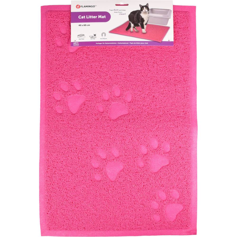Tapis rose 40 x 60 cm pour bac à litière pour chat - Imagen 4