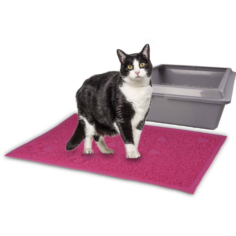 Tapis rose 40 x 60 cm pour bac à litière pour chat - Imagen 3