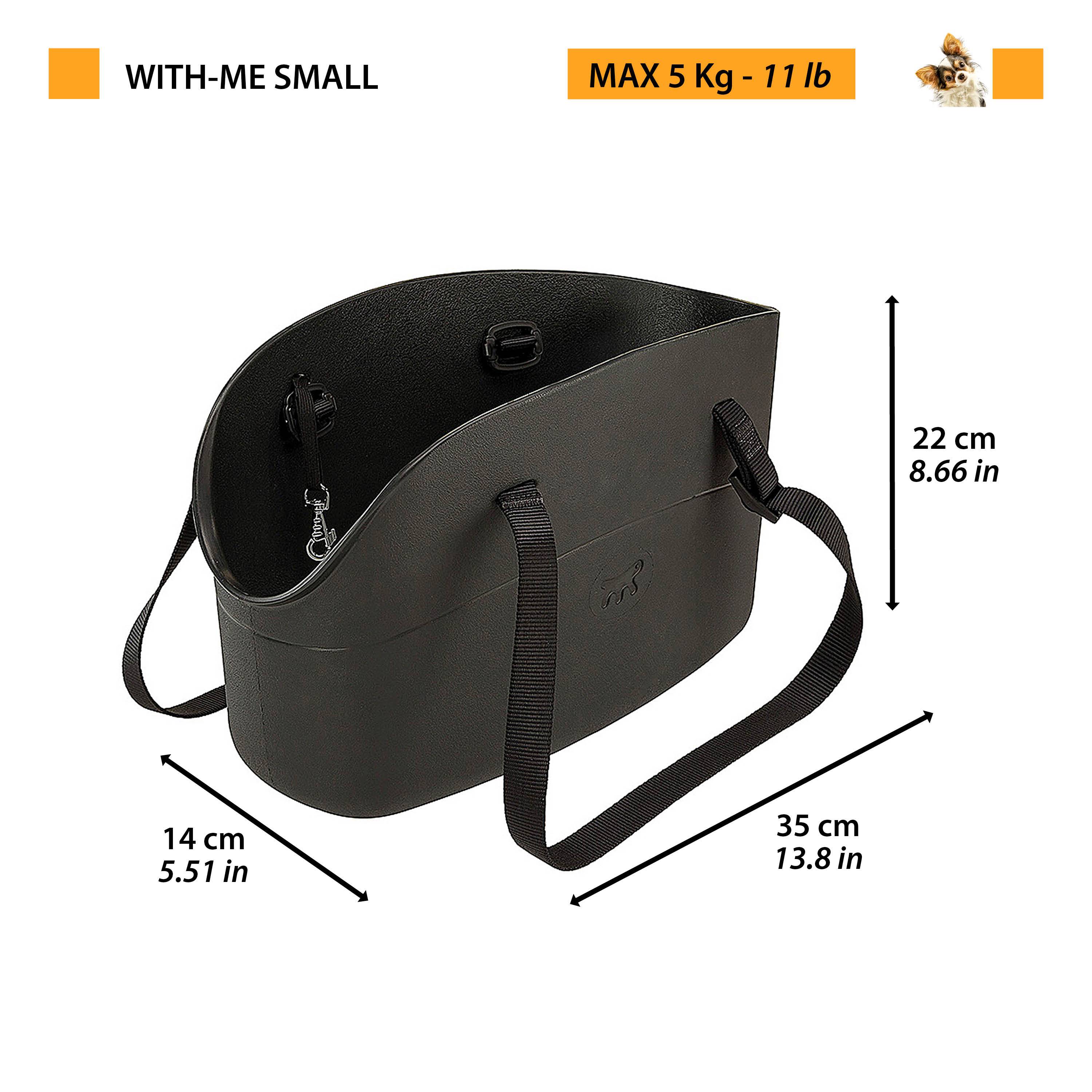 Ferplast - With-me small sac de transport chiens chat en caoutchouc différentes couleurs sac mode Ferplast - Imagen 2