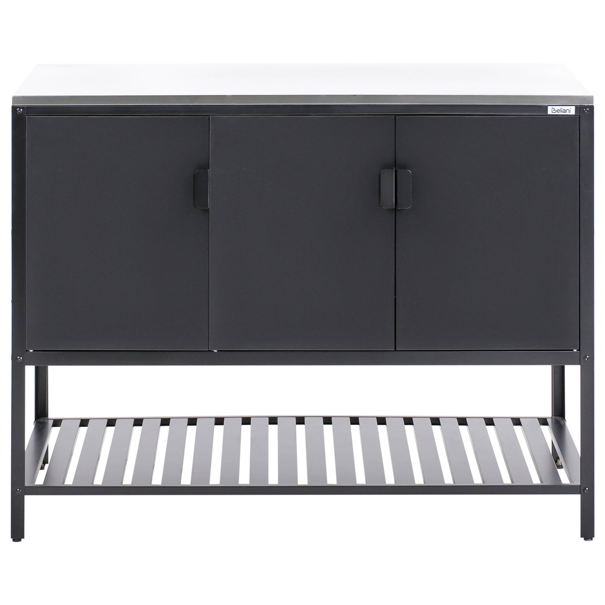Beliani - Cuisine de jardin Acier Noir MAENZA - 120x60x93- Beliani - Image 5