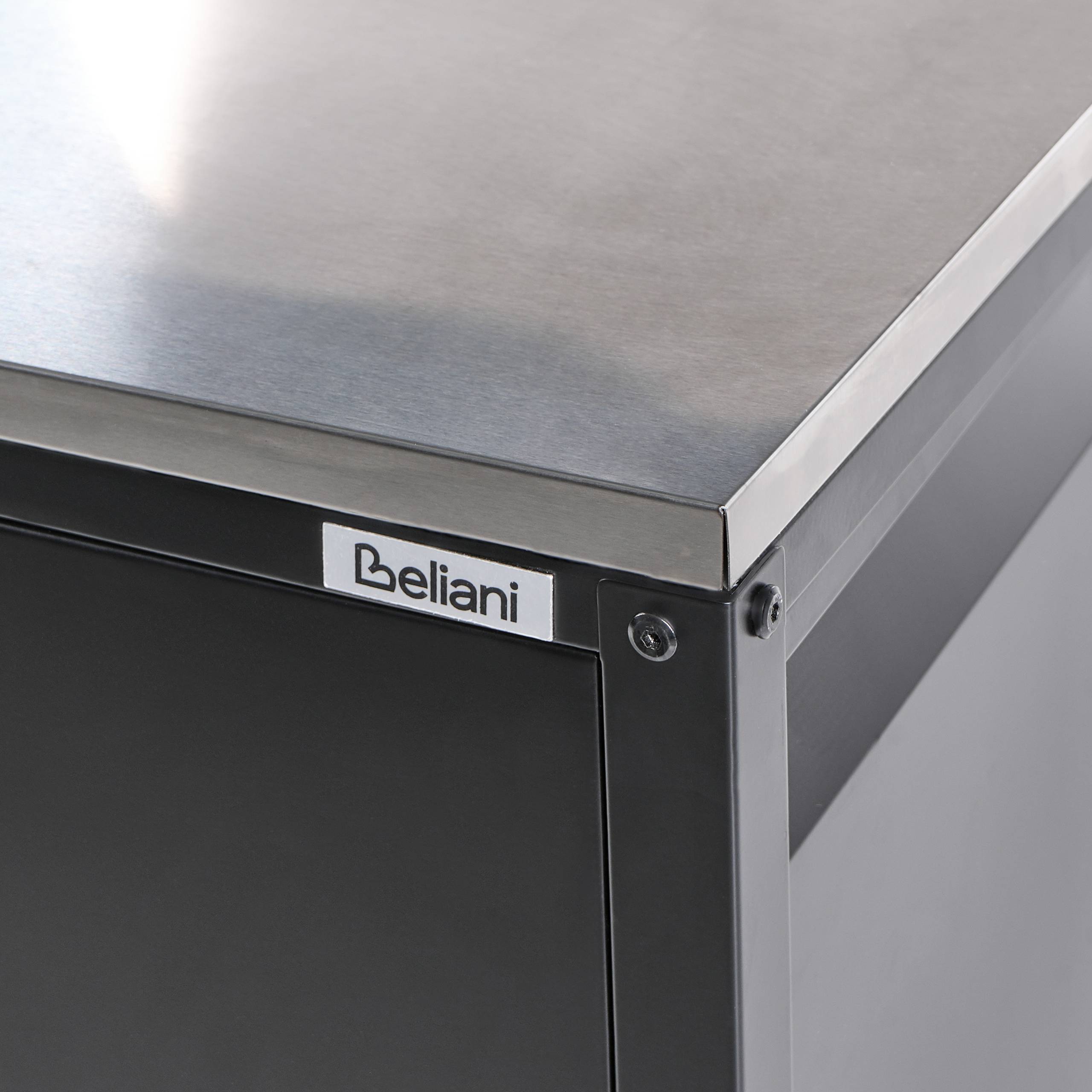 Beliani - Cuisine de jardin Acier Noir MAENZA - 120x60x93- Beliani - Image 8
