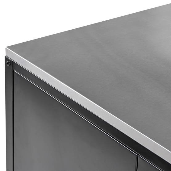 Beliani - Cuisine de jardin Acier Noir MAENZA - 120x60x93- Beliani - Image 7