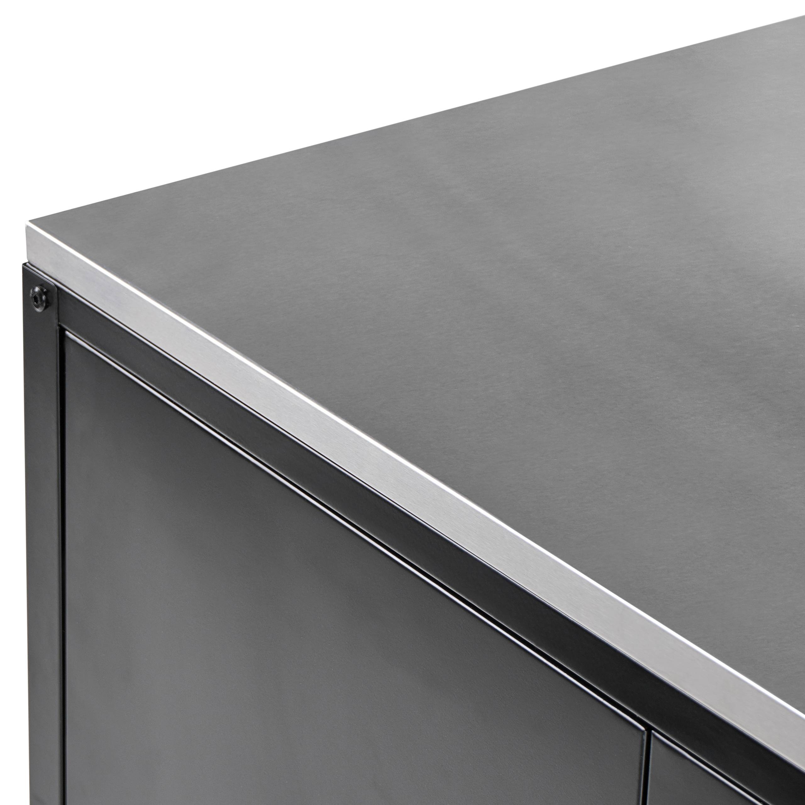 Beliani - Cuisine de jardin Acier Noir MAENZA - 120x60x93- Beliani - Image 7