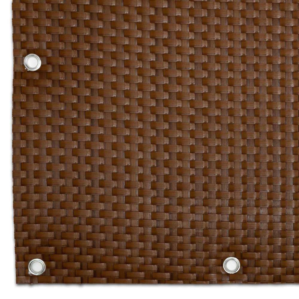 Rattan Art - Brise-vue en résine tressée avec oeillets métalliques coloris miel 1 x 5 m - Imagen 3