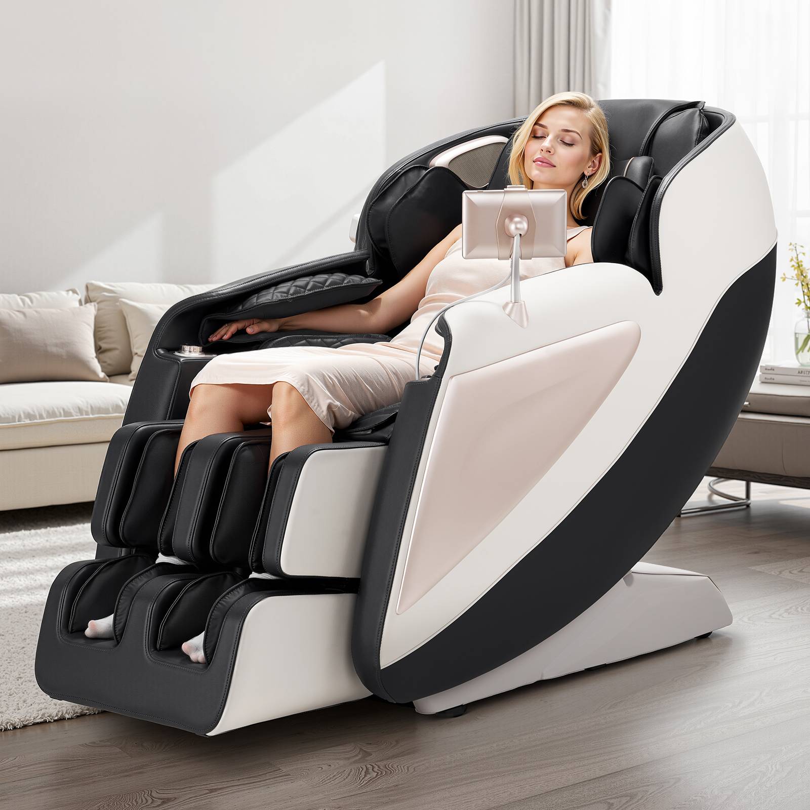 VEVOR Fauteuil massage rail SL, relaxation 3D inclinable, zéro gravité, 18 modes auto, chauffant. - Image 8