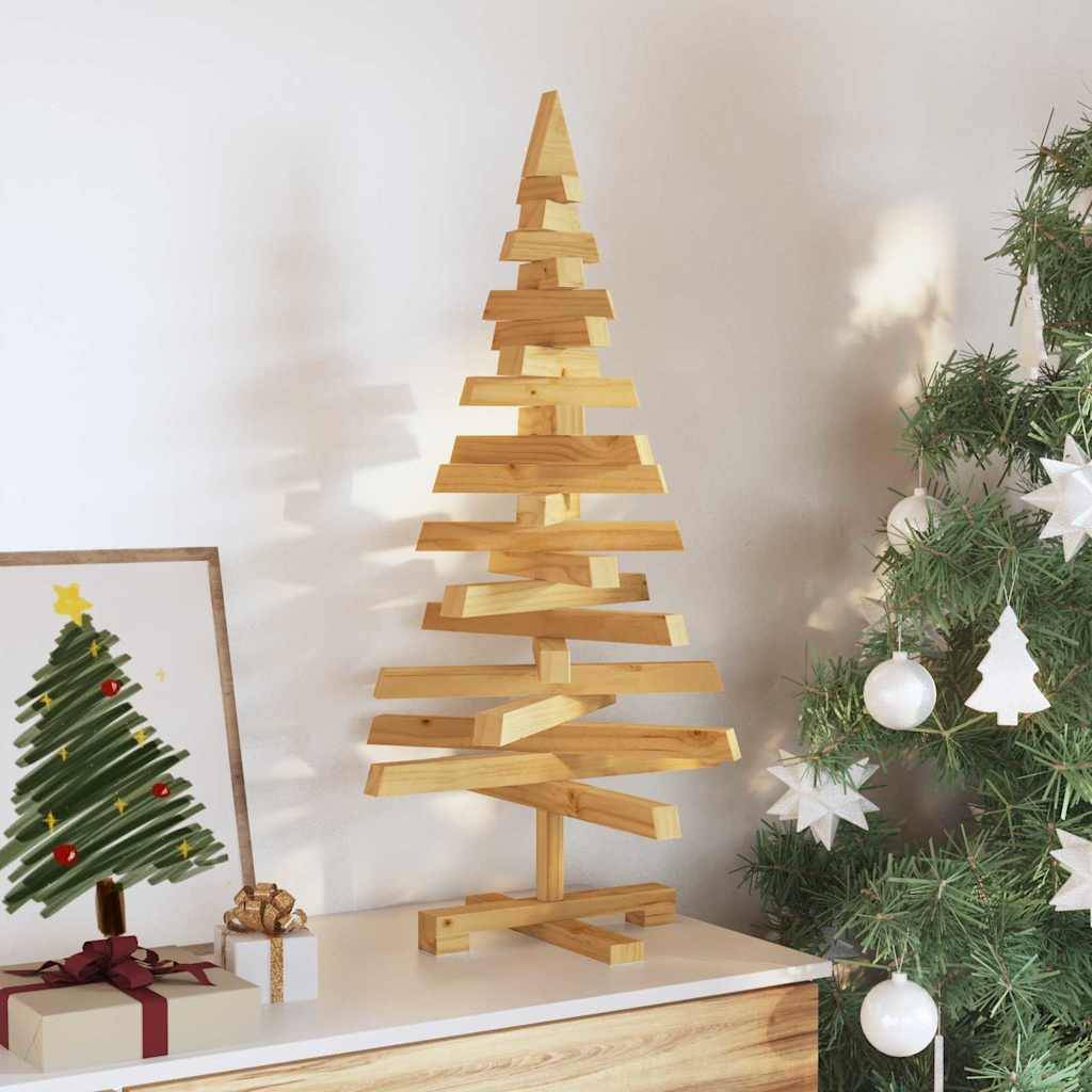 ComfortXL - Sapin de Noël Design en Bois de Pin Massif Branches Ajustables Marron 90 cm – ComfortXL Outdoor Living - Image 3