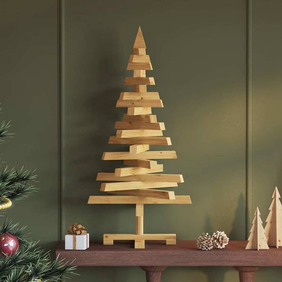 ComfortXL - Sapin de Noël Design en Bois de Pin Massif Branches Ajustables Marron 90 cm – ComfortXL Outdoor Living - Image 1