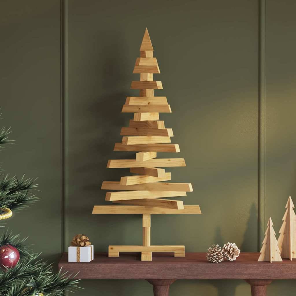 ComfortXL - Sapin de Noël Design en Bois de Pin Massif Branches Ajustables Marron 90 cm – ComfortXL Outdoor Living - Image 1