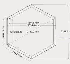 Habrita - Habillage bois hexagonal pour spas et piscines gonflables / largeur extérieure 2,35 m x largeur intérieure bord à bord 1,84 m x hauteur 0,71 m - Imagen 3