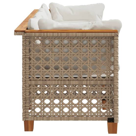 Canapé Extérieur 3 Personnes Rotin Synthétique Modulable avec Coussins – Beige – ComfortXL Outdoor Living - Image 5