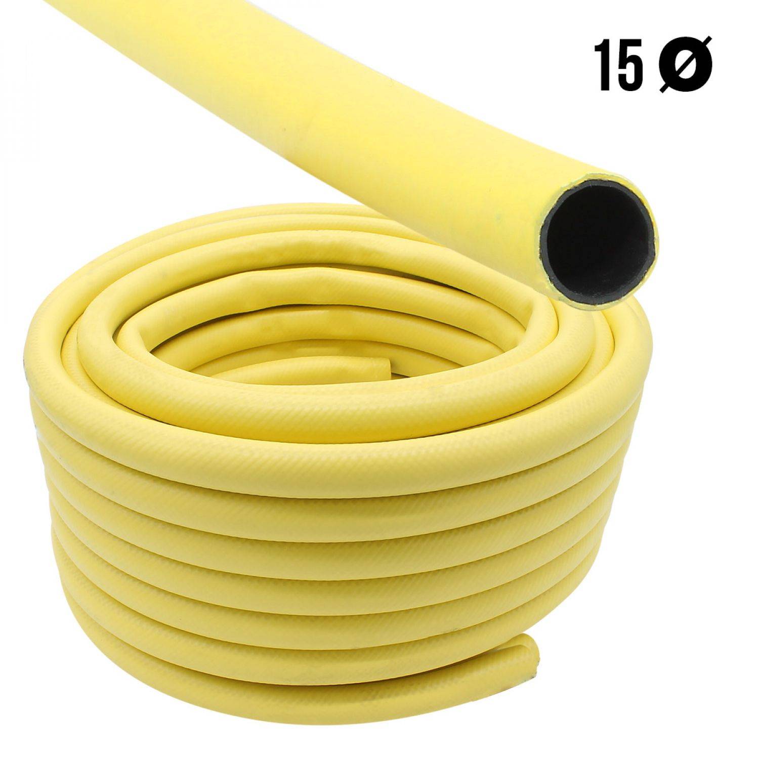 Tuyau d'arrosage - 25 m - Diam 15 mm - Jaune - Linxor - Image 2