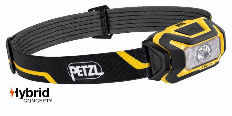 Lampe frontale compacte PETZL Aria 2 Etanche - 450 lumens - Noir/jaune- Pile ou Batterie - E069CA00 - Imagen 1