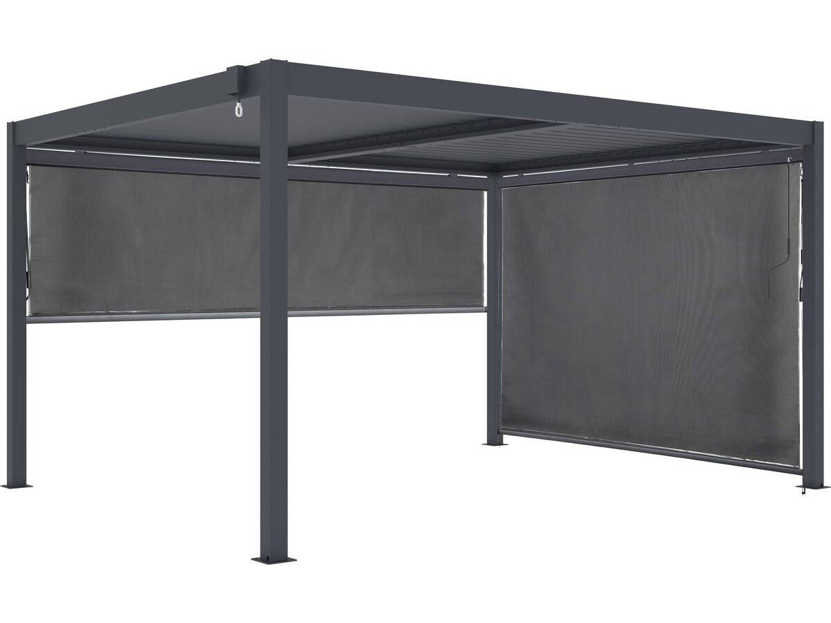Pergola Bioclimatique Avec 2 Stores En Aluminium "windsor" - 3 X 4 M - Gris -habitat Et Jardin - Image 1