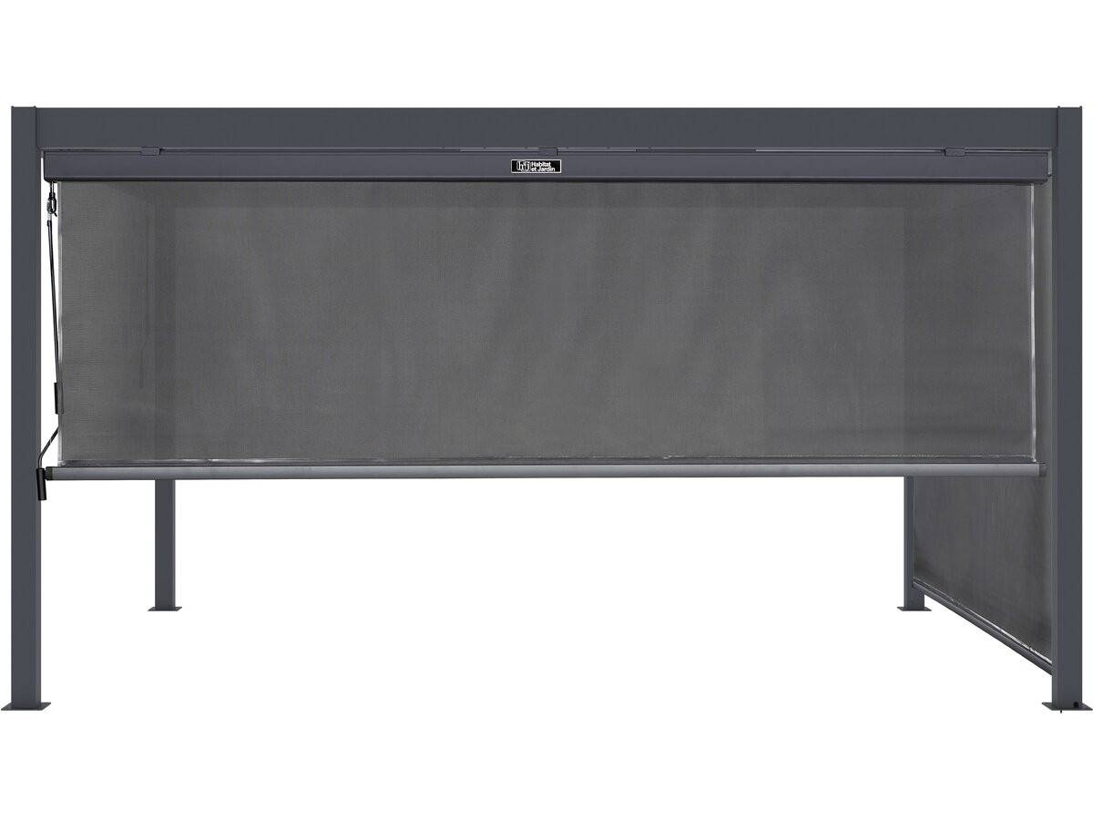 Pergola Bioclimatique Avec 2 Stores En Aluminium "windsor" - 3 X 4 M - Gris -habitat Et Jardin - Image 4