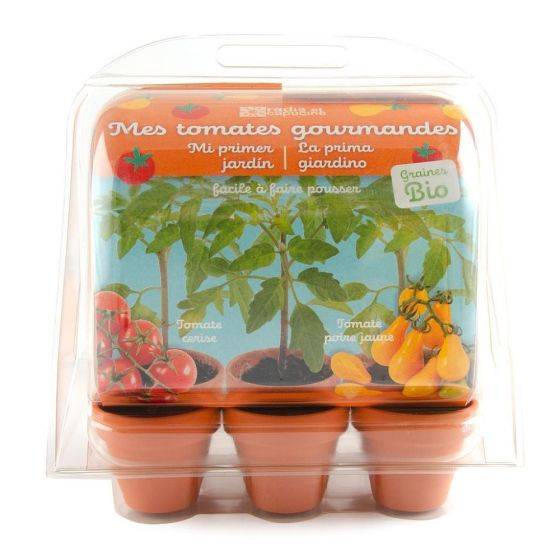 Radis et Capucine - Radis et Capucine - Mini serre 6 pots - Tomates bio à faire pousser - Image 1