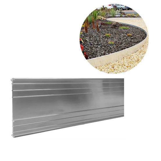 Bordure de Jardin en aluminium ultra solide 14cm x 100cm, Green-split - Image 2