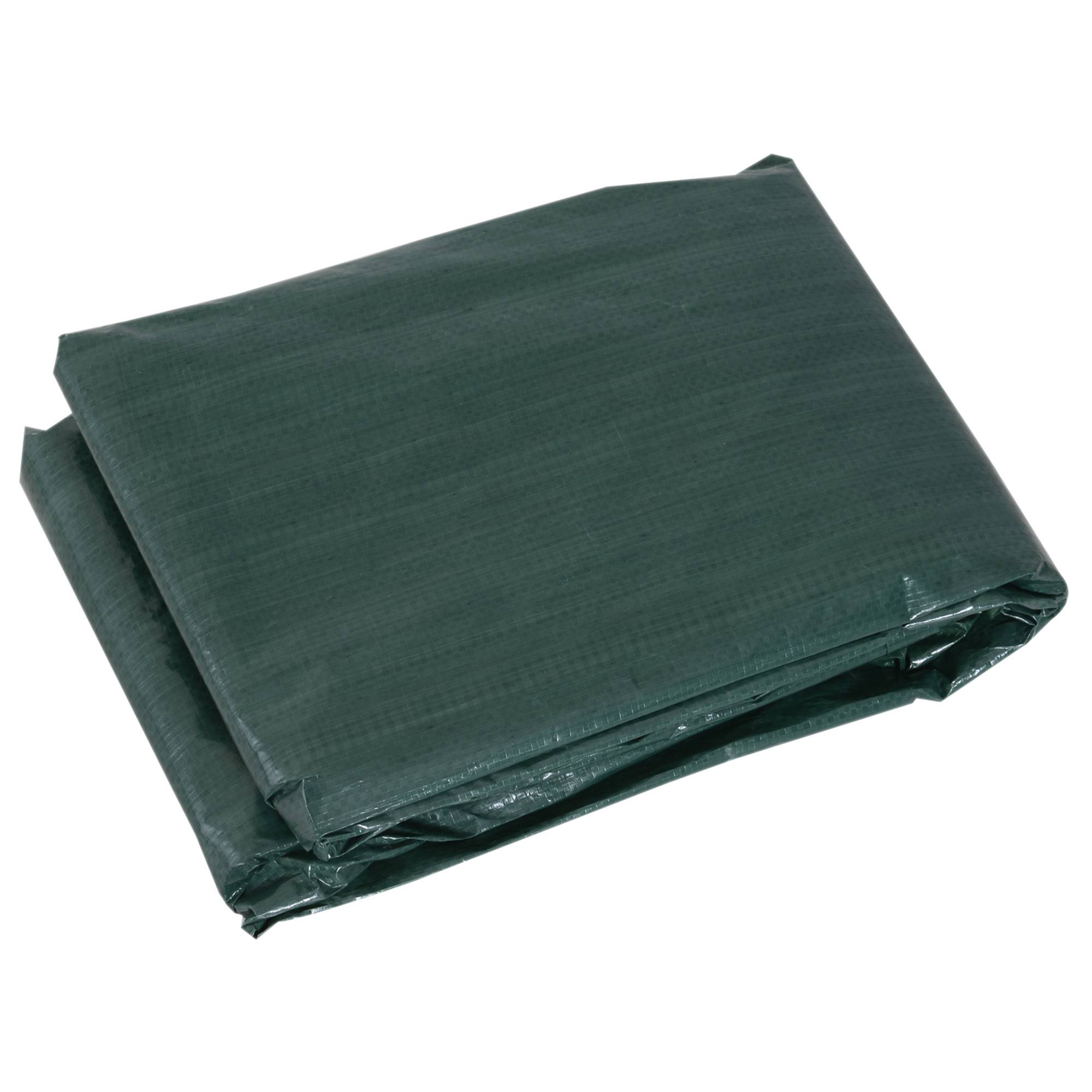 ComfortXL - Housse mobilier de jardin PE vert foncé 235 x 190 x 90 cm imperméable anti-UV avec cordon de serrage - Image 7