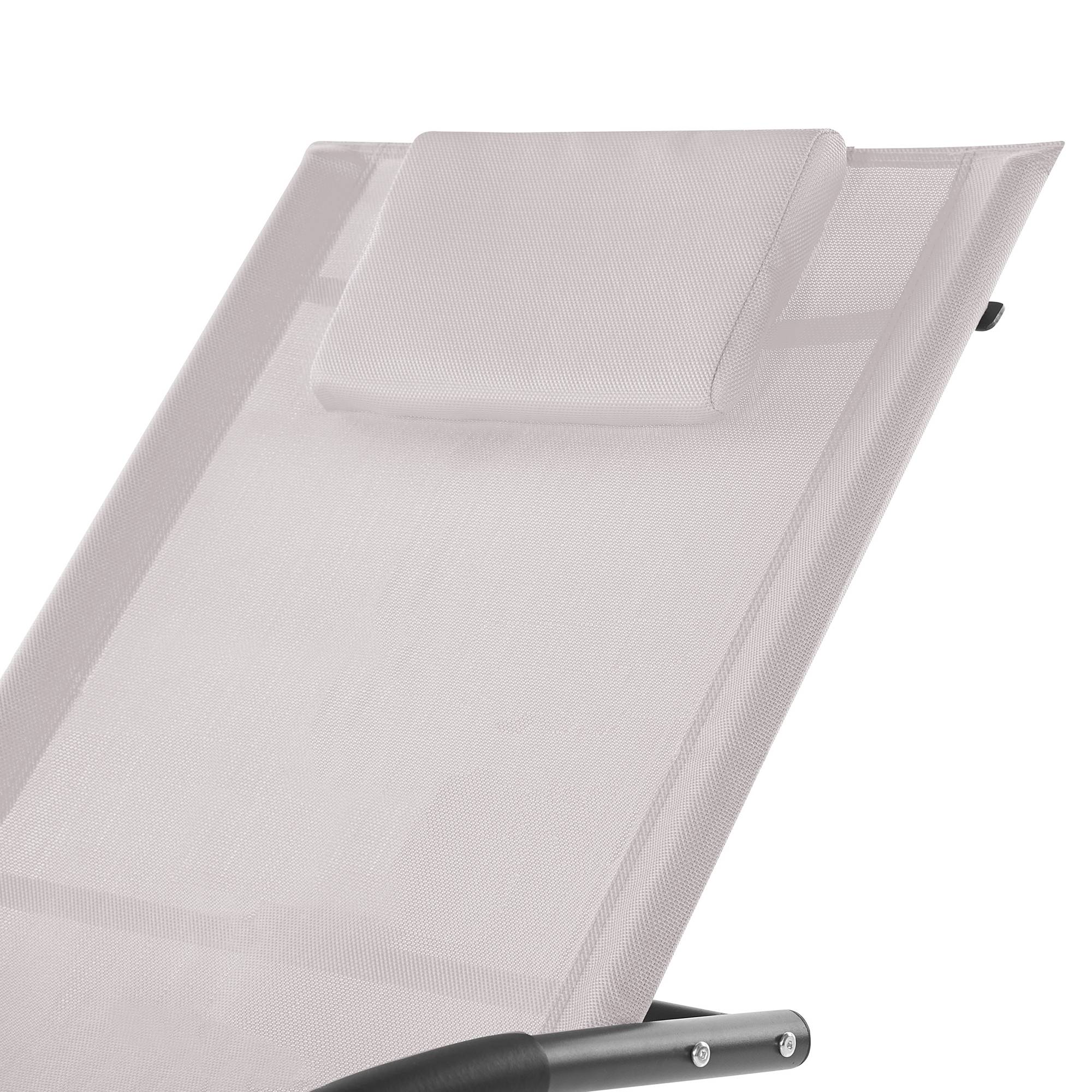 Beliani - Transat Bain de Soleil Fonction Bascule en Acier et Textile Noir Matières Durables et Design Moderne pour Jardin ou Terrasse Beliani - Imagen 5