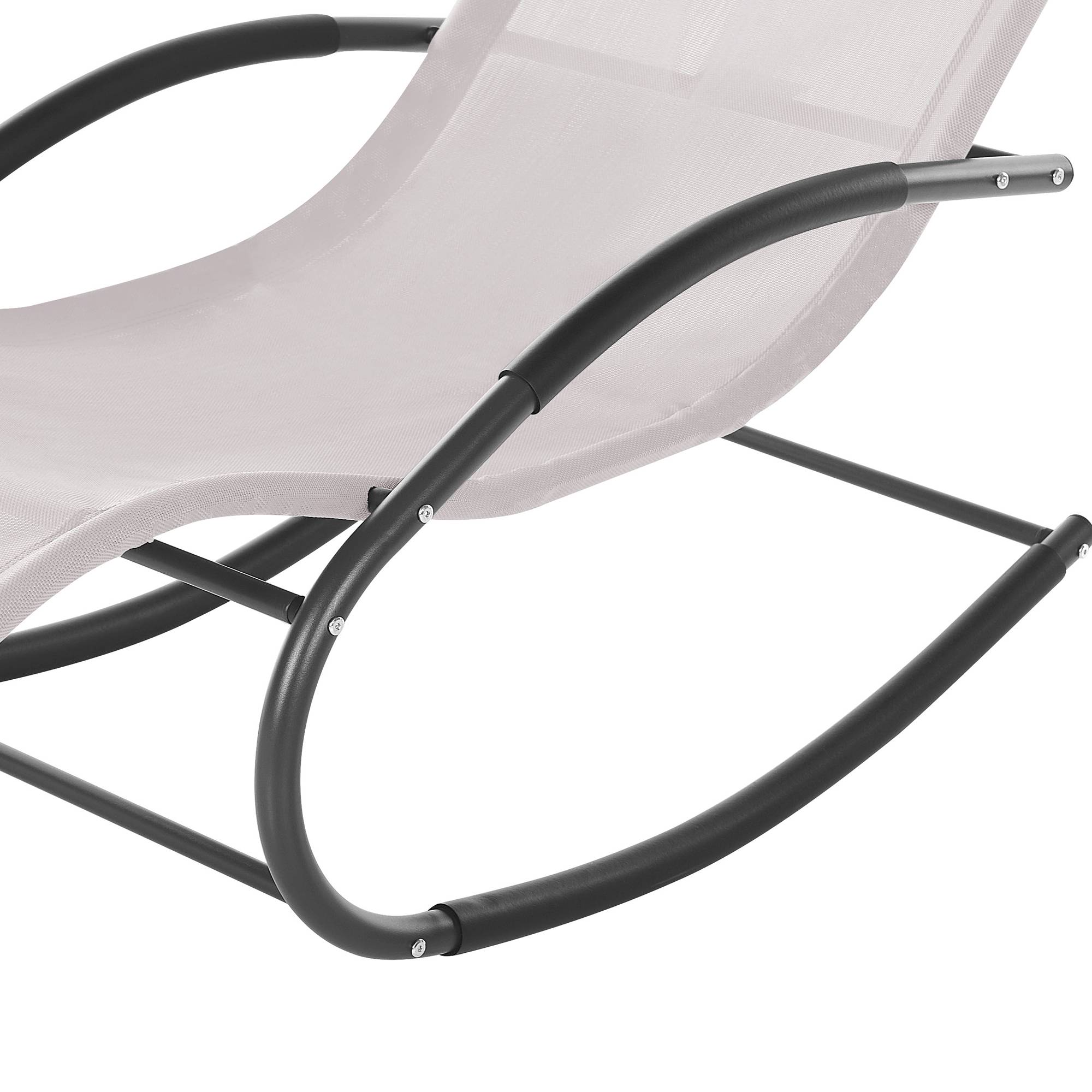 Beliani - Transat Bain de Soleil Fonction Bascule en Acier et Textile Noir Matières Durables et Design Moderne pour Jardin ou Terrasse Beliani - Imagen 6