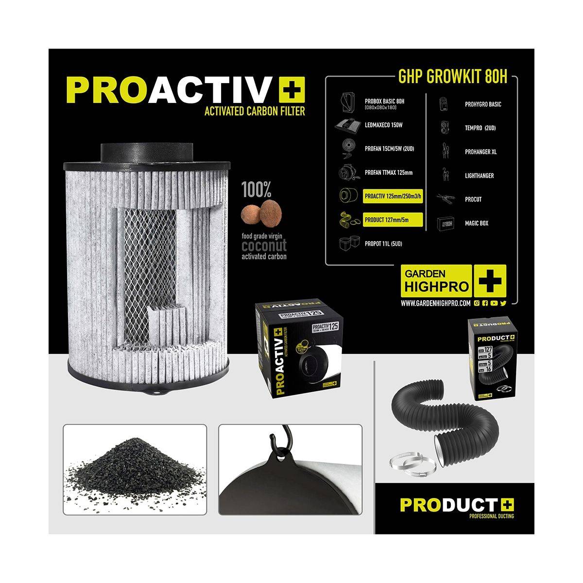 Kit de culture complet - BORN TO BE A GROWER - 80x80x180 - 150W - GARDEN HIGH PRO - Image 7