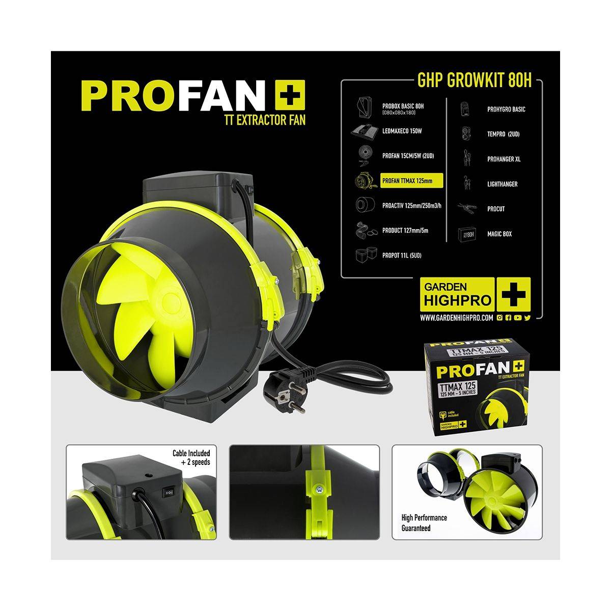 Kit de culture complet - BORN TO BE A GROWER - 80x80x180 - 150W - GARDEN HIGH PRO - Image 6