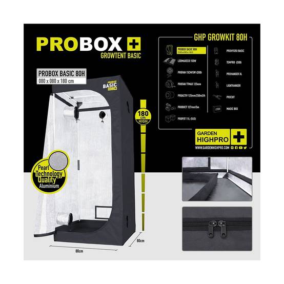 Kit de culture complet - BORN TO BE A GROWER - 80x80x180 - 150W - GARDEN HIGH PRO - Image 3