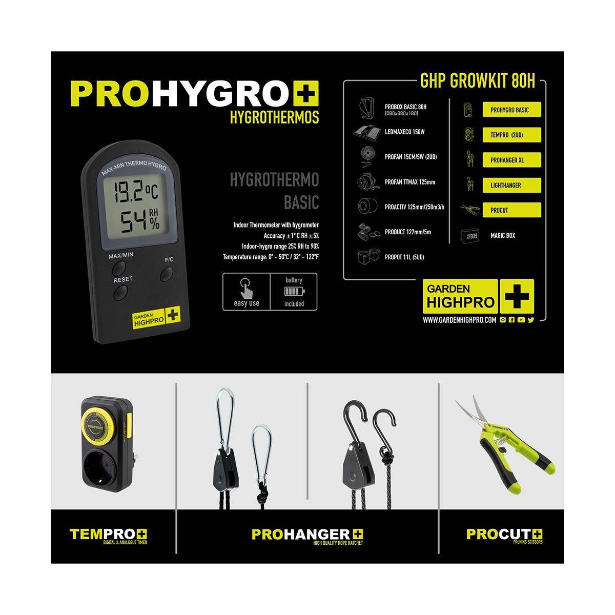 Kit de culture complet - BORN TO BE A GROWER - 80x80x180 - 150W - GARDEN HIGH PRO - Image 9