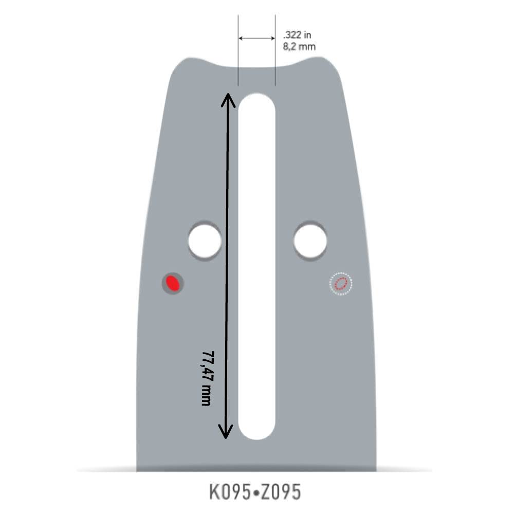 Oregon - Guide chaîne 25 cm, pas .325", jauge 1,1mm, 46 maillons Speedcut&trade; - OREGON 104TXLNA095 - Image 2