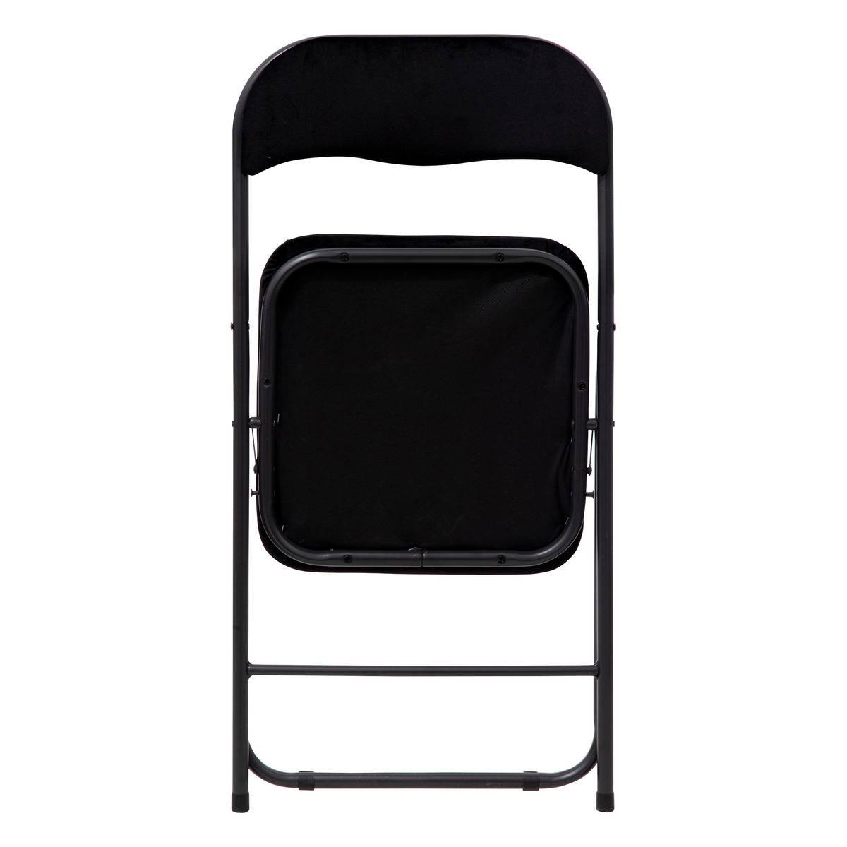 Chaise pliante en velours noir - 5five - Image 2