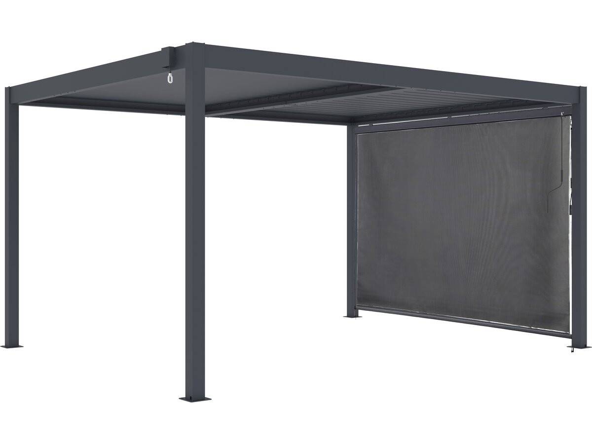 Habitat Et Jardin - Pergola Bioclimatique Avec Store En Aluminium "windsor" - 3 X 4 M - Gris -habitat Et Jardin - Image 1
