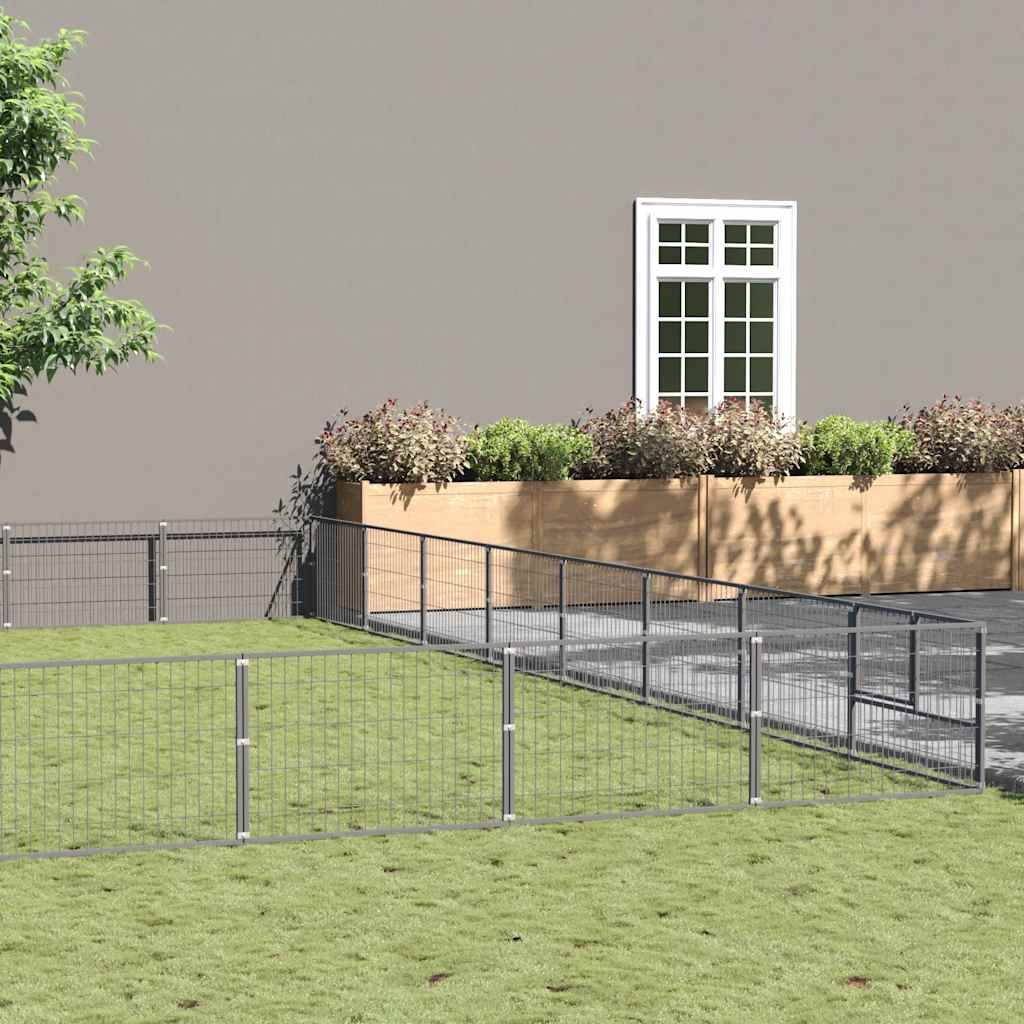 Vidaxl - Chenil Argenté 80 m² Acier vidaXL 3082192 - Imagen 1