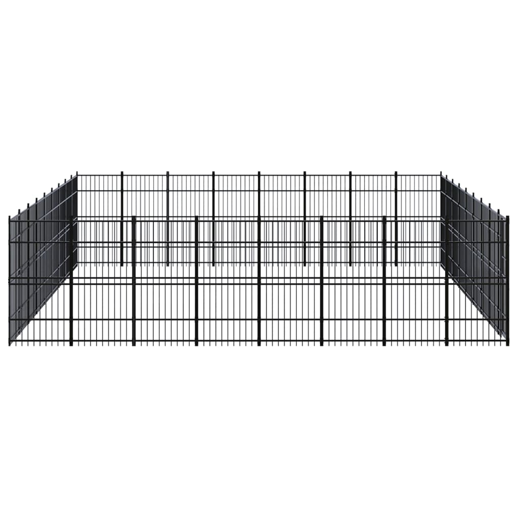 Vidaxl - Chenil D'Extérieur Pour Chiens Acier 66,36 M² - vidaXL - Imagen 3