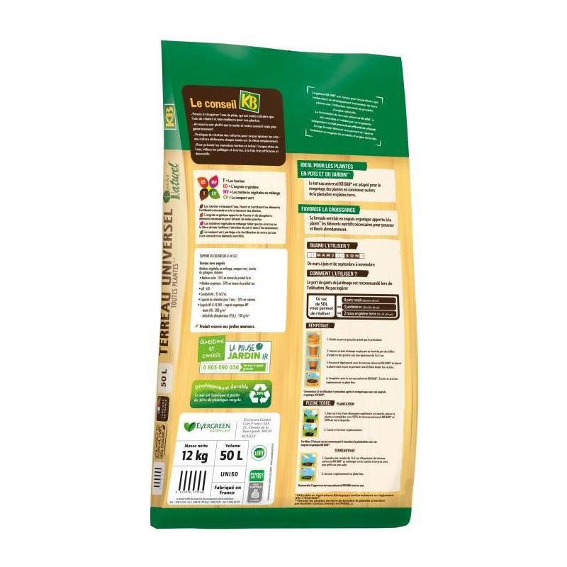 Kb Terreau Universel - Toutes Plantes - 50 L - Imagen 2
