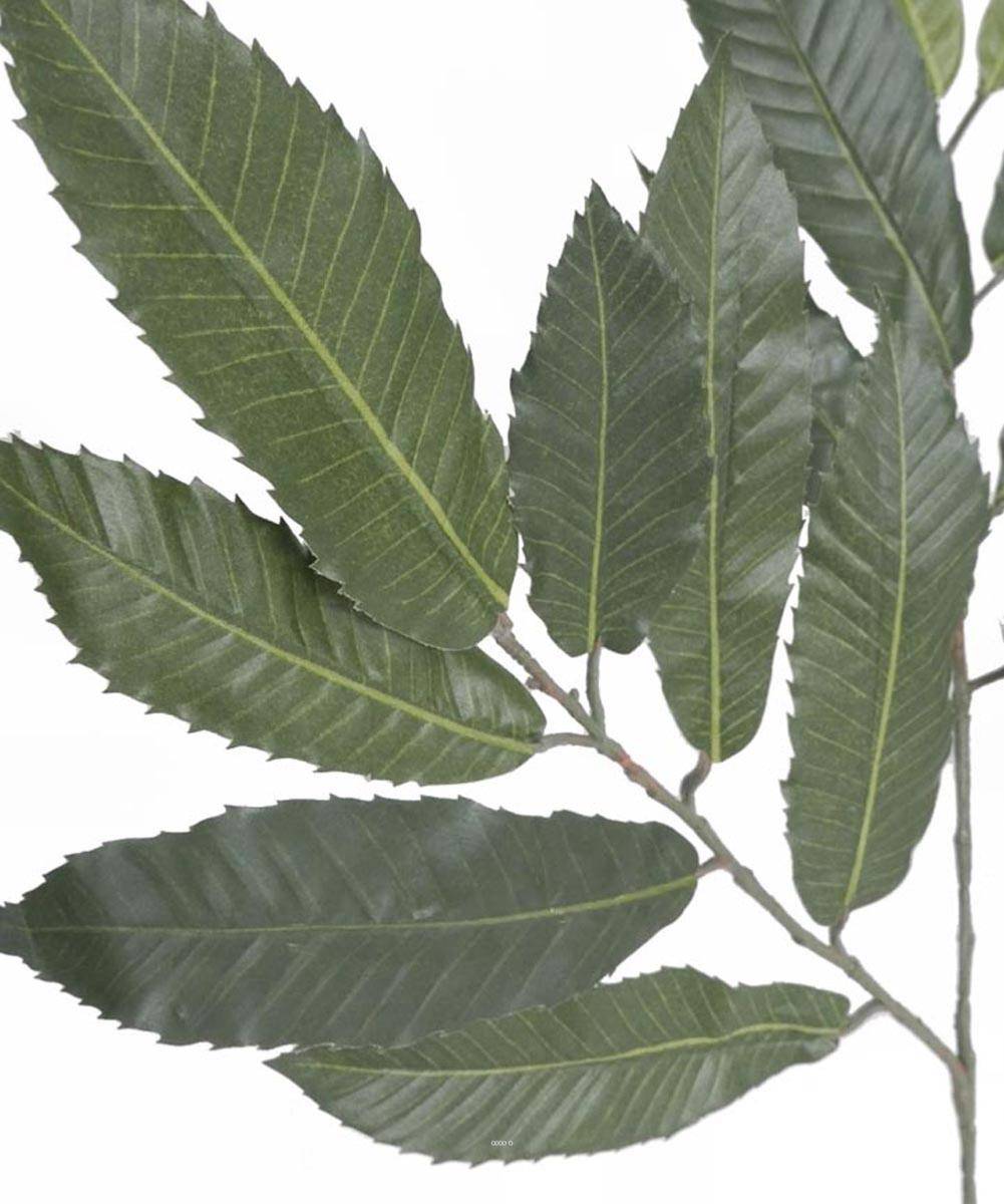 Artificielles - Branche de Châtaigner artificielle 23 feuilles H 70 cm feu retardant - Imagen 2