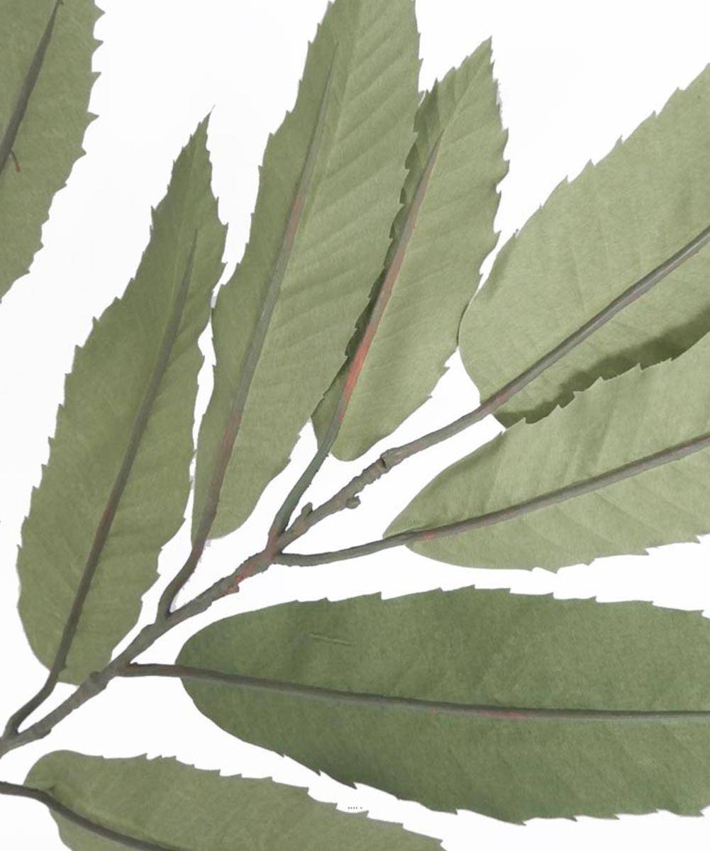 Artificielles - Branche de Châtaigner artificielle 23 feuilles H 70 cm feu retardant - Imagen 3