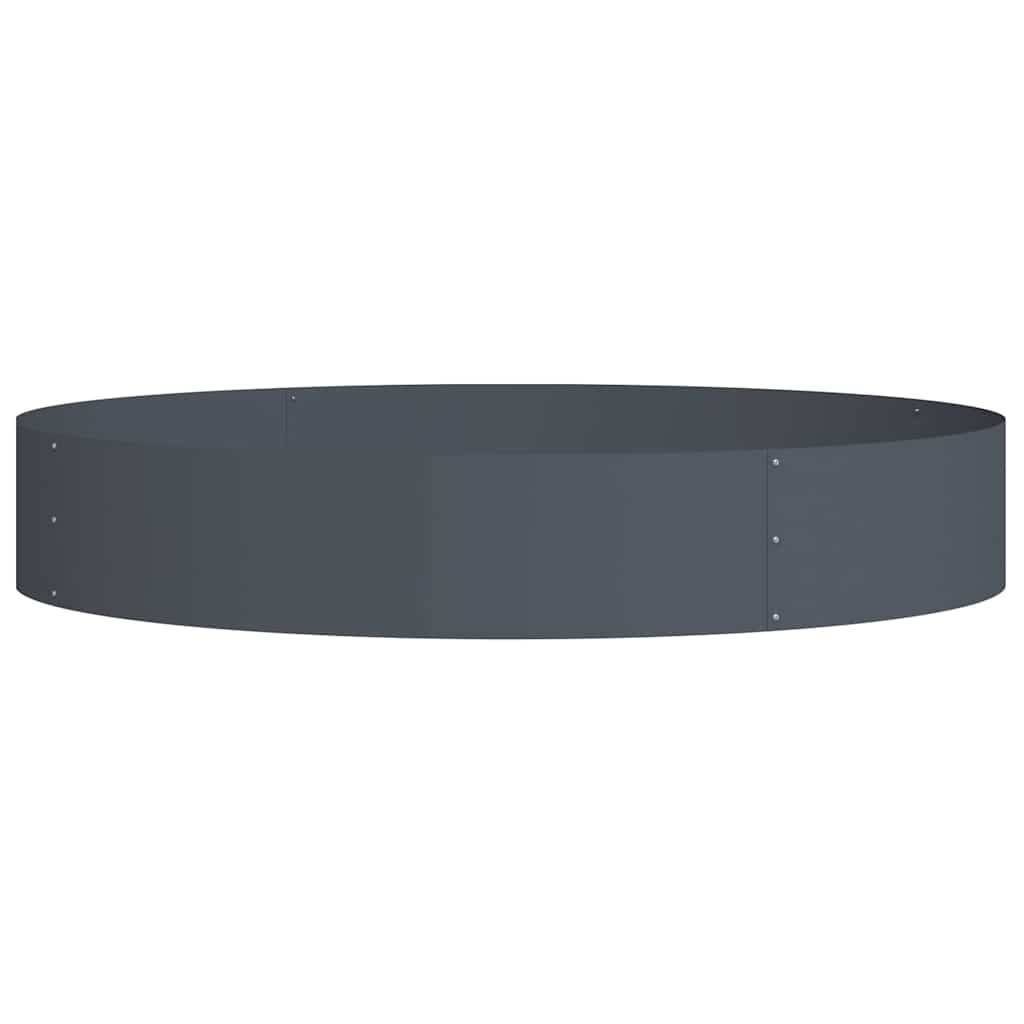 Grande Bordure Ronde Acier Anthracite pour Jardin Massif Cercle de Plantation Ø120x20 cm - ComfortXL Outdoor Living - Image 2