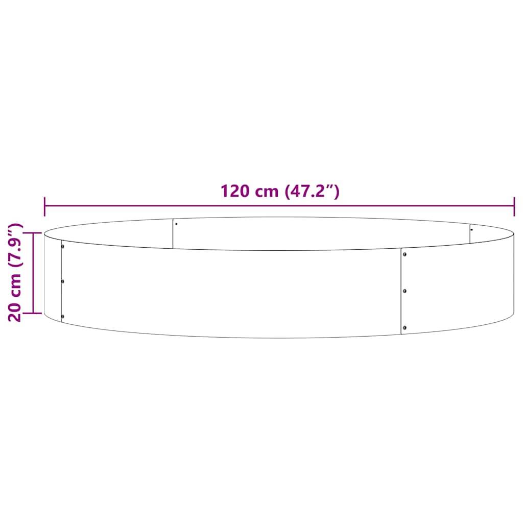 Grande Bordure Ronde Acier Anthracite pour Jardin Massif Cercle de Plantation Ø120x20 cm - ComfortXL Outdoor Living - Image 9