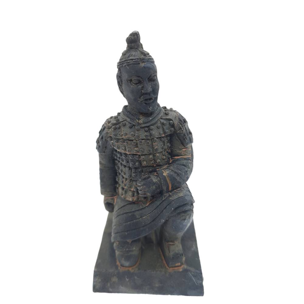 Statuette guerrier chinois Qin 2 L, hauteur 11 cm, décoration aquarium - Image 3