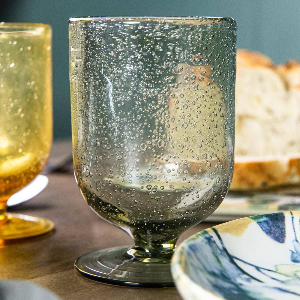 Table Passion - Verre à pied Gordes Bullé 25 cl gris (lot de 6) - Image 3