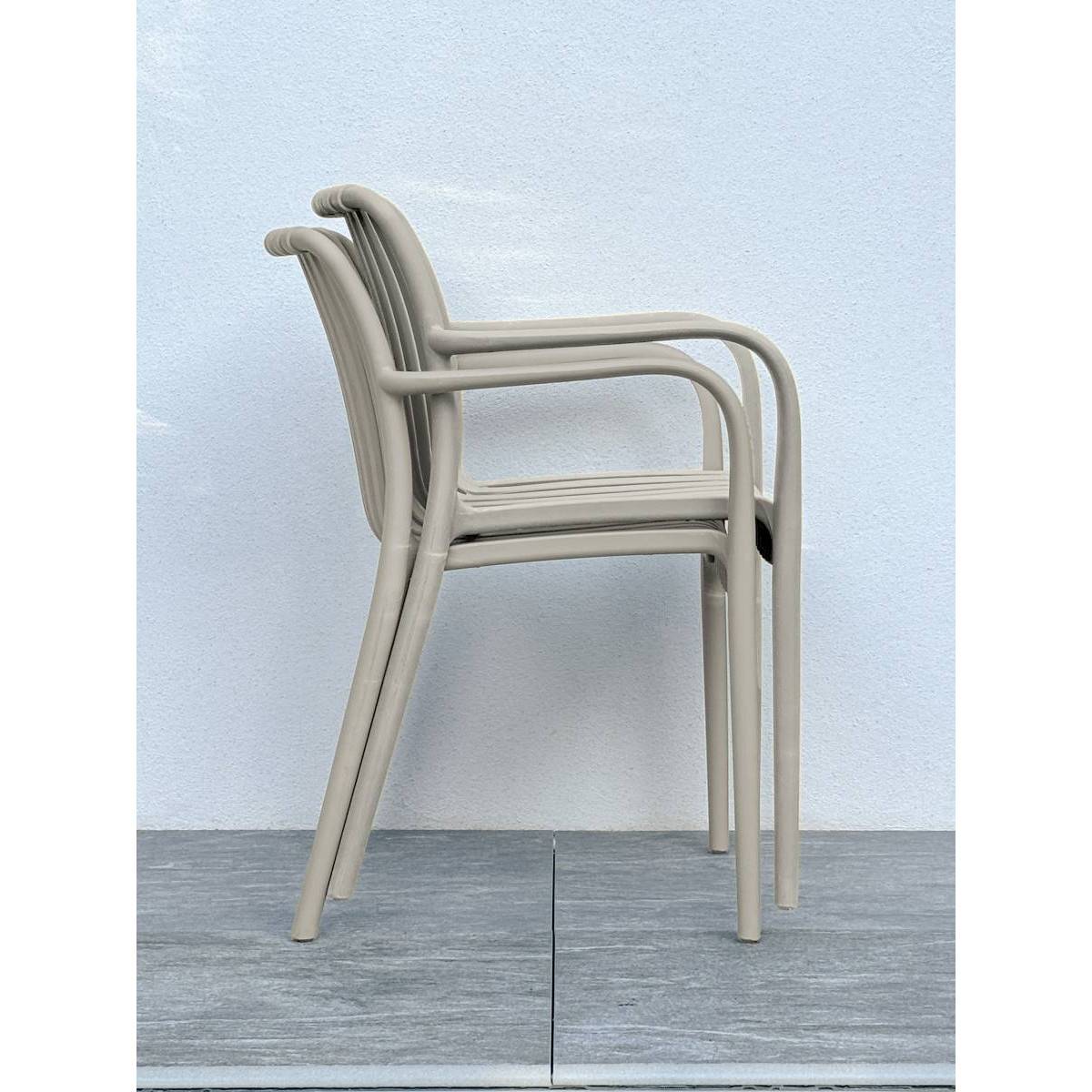 Fauteuil de jardin empilable en Polypropylène - Sable - TIAGO - Image 6