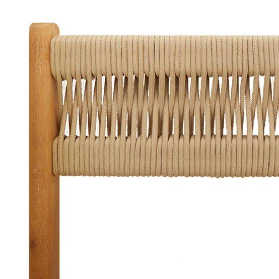 Vidaxl - Ensemble de bistro 3 pcs-Salons de jardin beige polypropylène et bois massif 833516 - Image 7