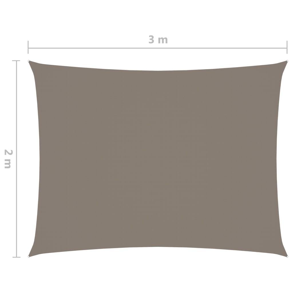 Helloshop26 - Voile d'ombrage parasol tissu oxford rectangulaire 2 x 3 m taupe - Imagen 6