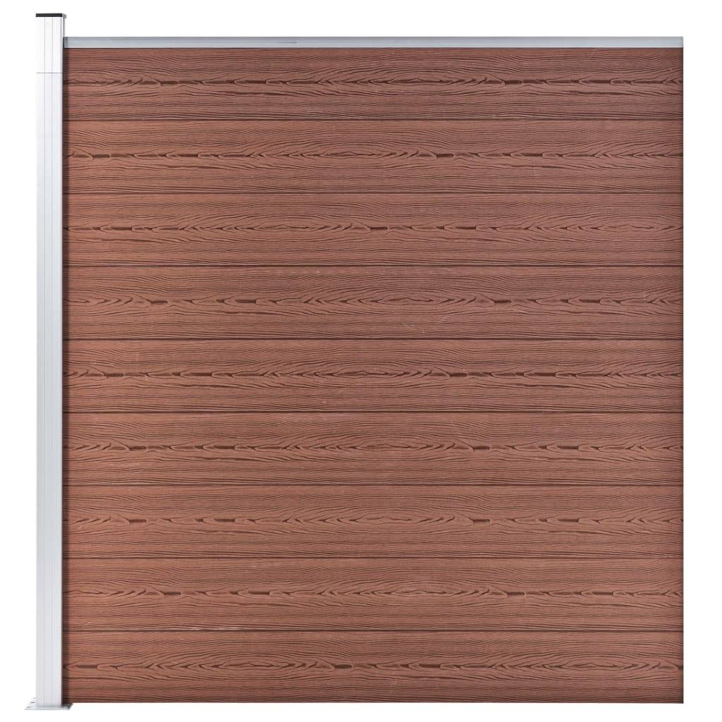 Clôture de jardin WPC Marron 175 x 186 cm - PANGIVO - Image 1