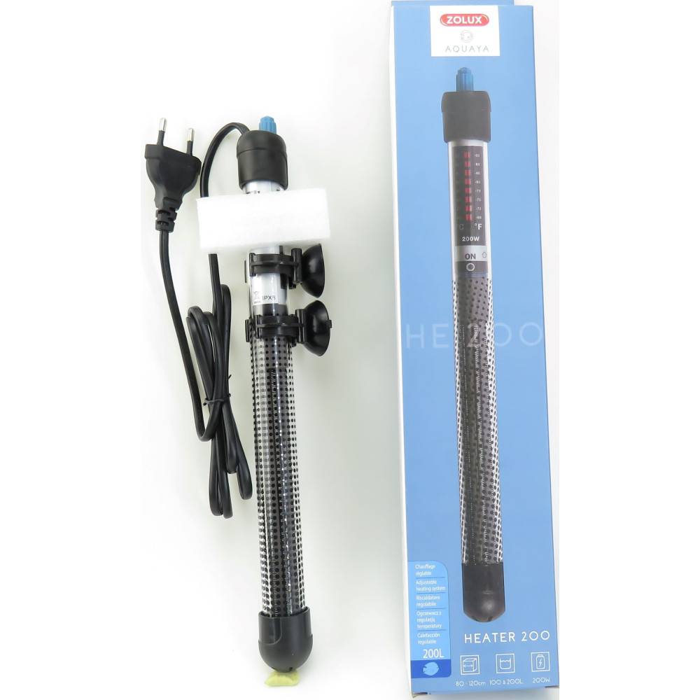 Zolux - Chauffage d'aquarium heater 200 zolux 200 W longueur 32 cm - Imagen 1