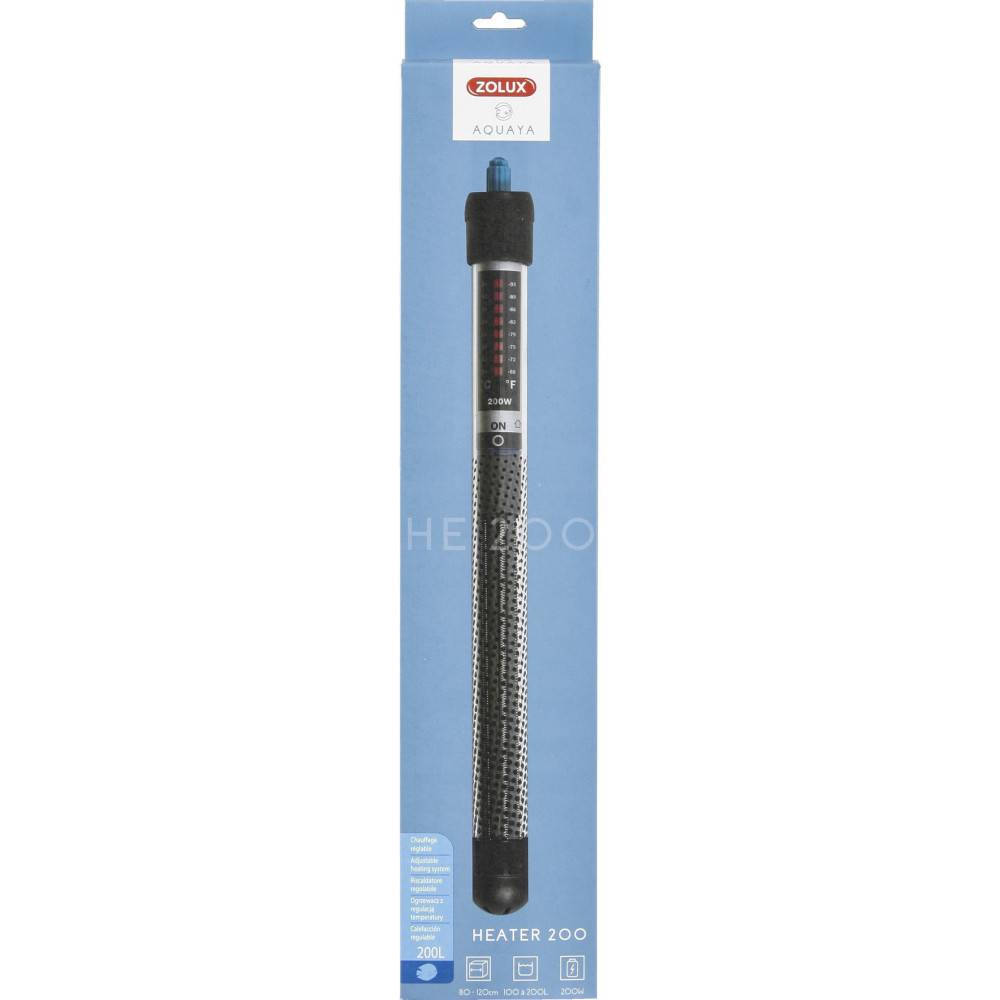 Zolux - Chauffage d'aquarium heater 200 zolux 200 W longueur 32 cm - Imagen 3